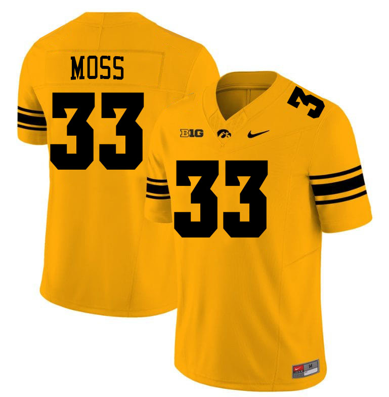 Riley Moss Iowa Jersey,University Of Iowa Hawkeyes Fotoball Uniforms,Jersey,Gears-Gold